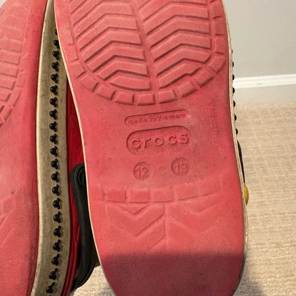 CROCS Kids Red Mickey Mouse Size 12 13 Clogs Shoes‎ Disney